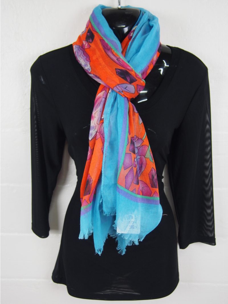 Orange Print Scarf