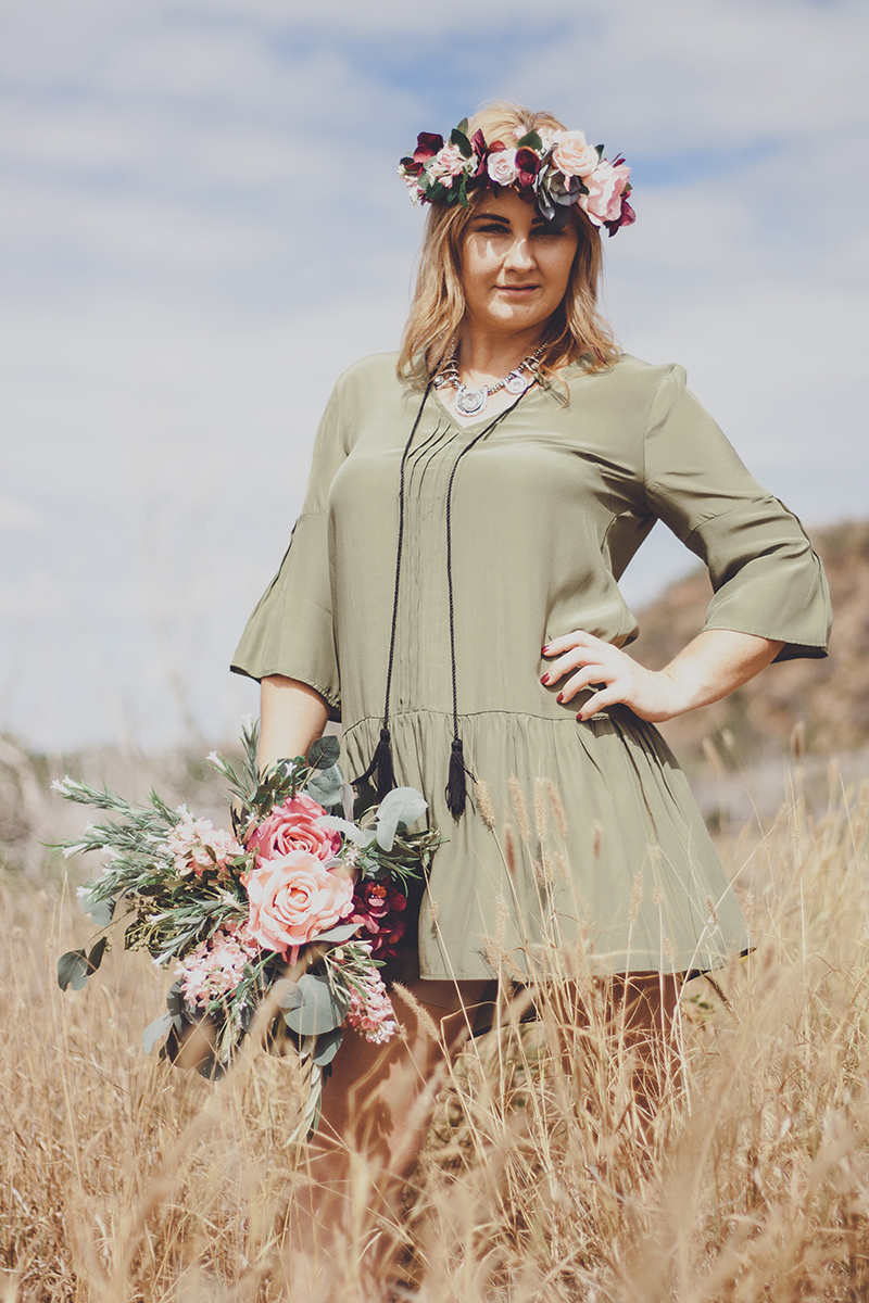 Corra Dress in a Grassy Field