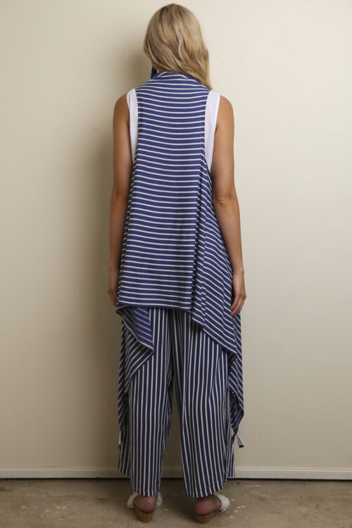 Bloo Striped Easy Pants | Cape | Navy Embry Top