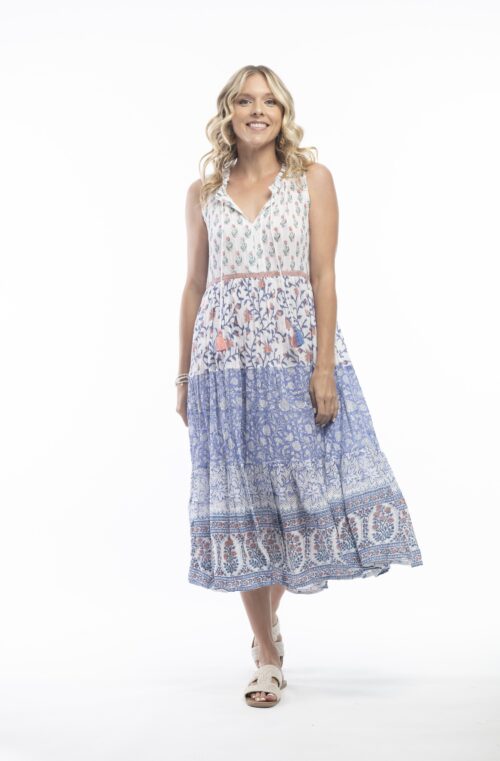 Escape by OQ - Hami Dress Maxi Sleeveless - Print - Sold here at Fushia Belle Boutique
