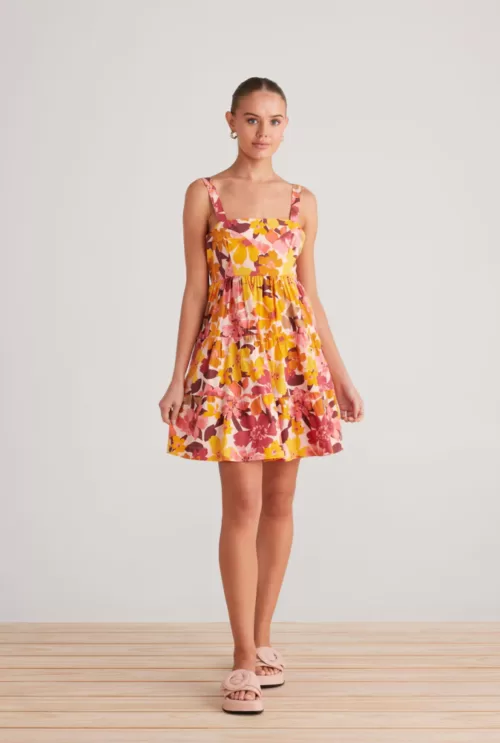 Cindy Mini Dress:- Bloom