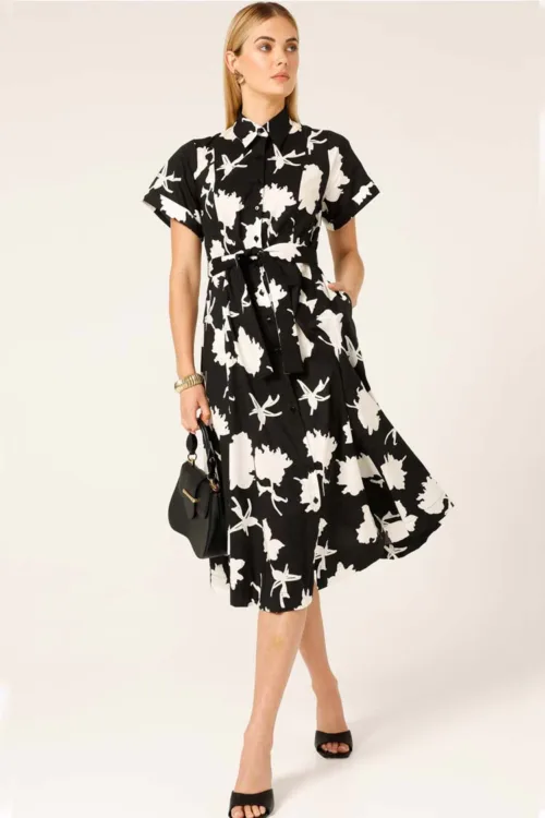 Sacha Drake- Shadow Flower Shirtmaker Dress